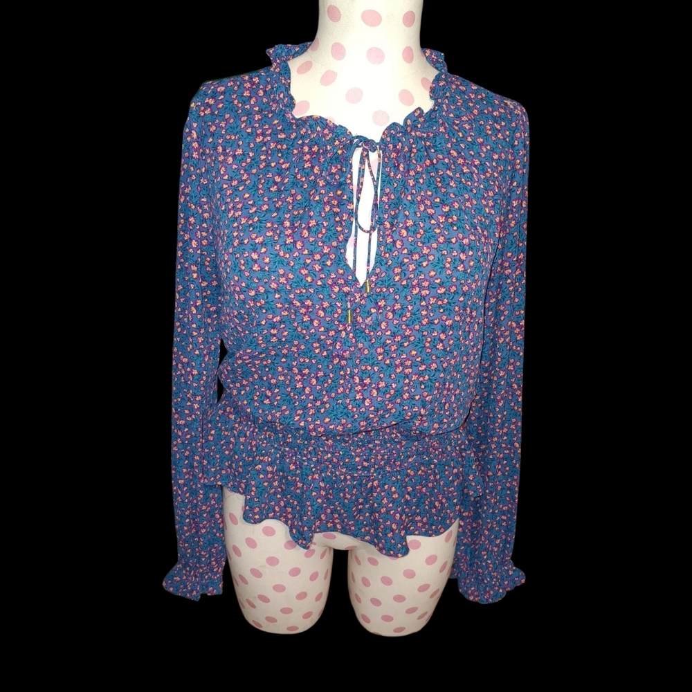 Socialite Blue Floral Blouse